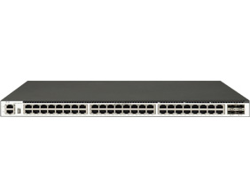 48 個(gè) 1GE Base-T 端口，4 個(gè) 10GE SFP+端口，三層以太網(wǎng)交換機(jī)